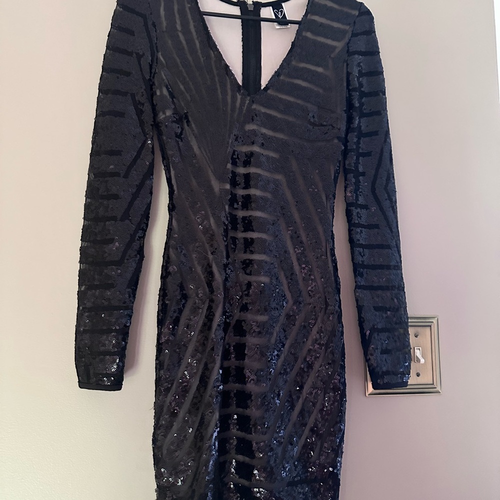 Elegant Black Sequin Dress